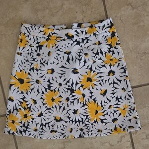 MICHAEL Michael Kors Yellow and Black Floral Mini Skirt